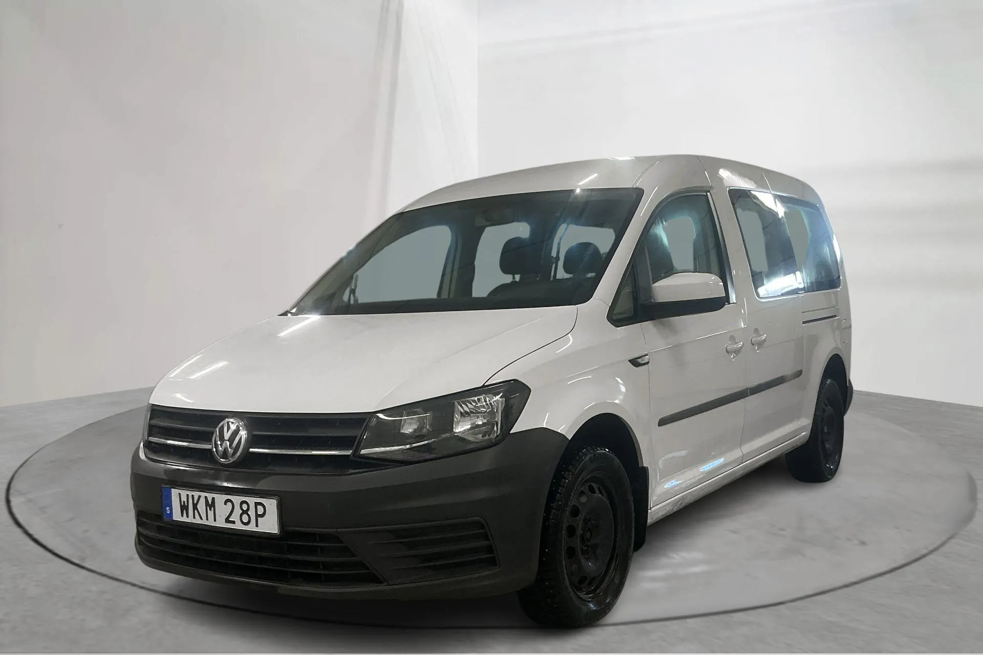 Presentationsfoto 1 av 17: VW Caddy Maxi Life 2.0 TDI (102hk) - 8 730 mil - Automat - vit - 2019