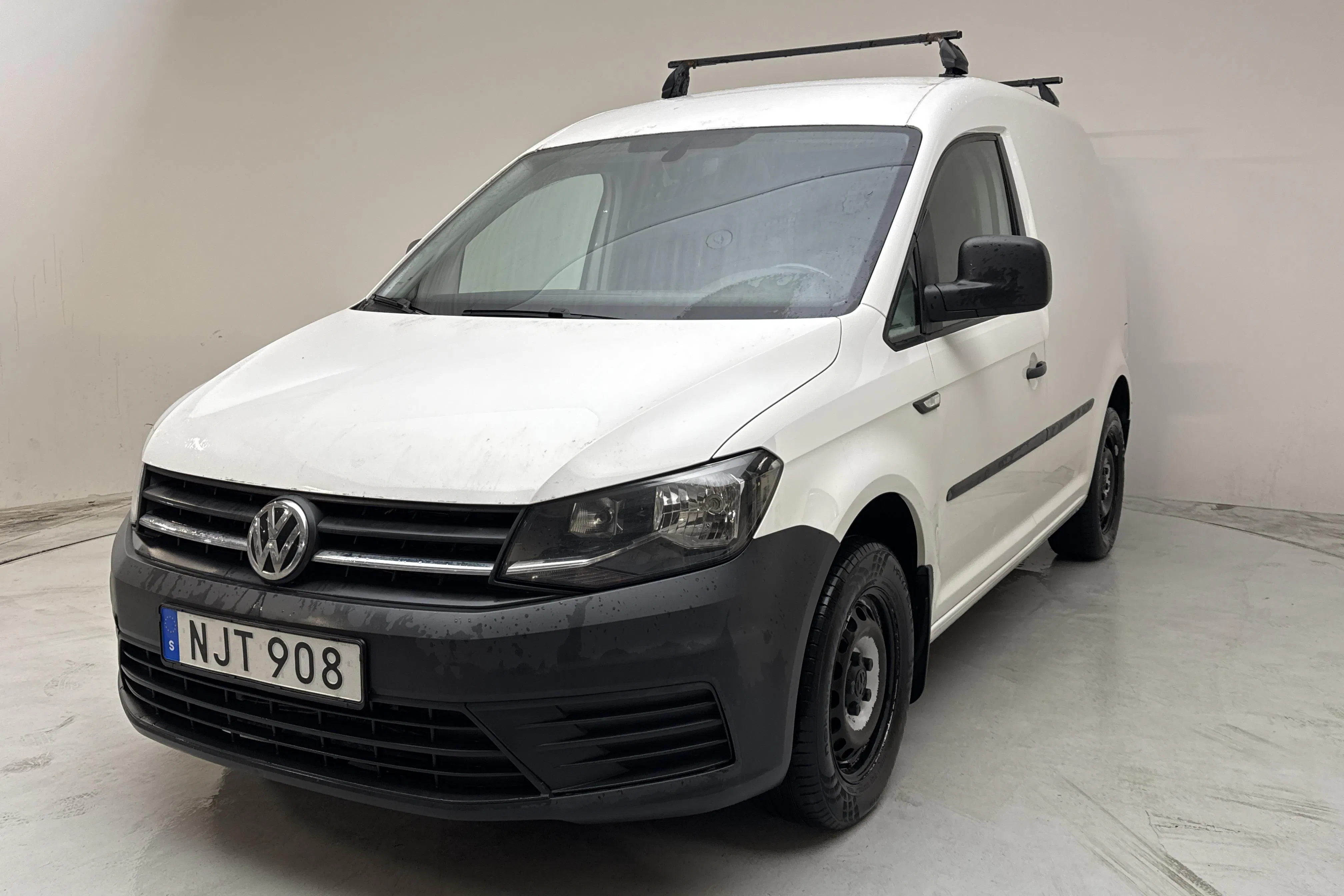 Presentationsfoto 1 av 12: VW Caddy 2.0 TDI Skåp (75hk) - 12 364 mil - Manuell - vit - 2016