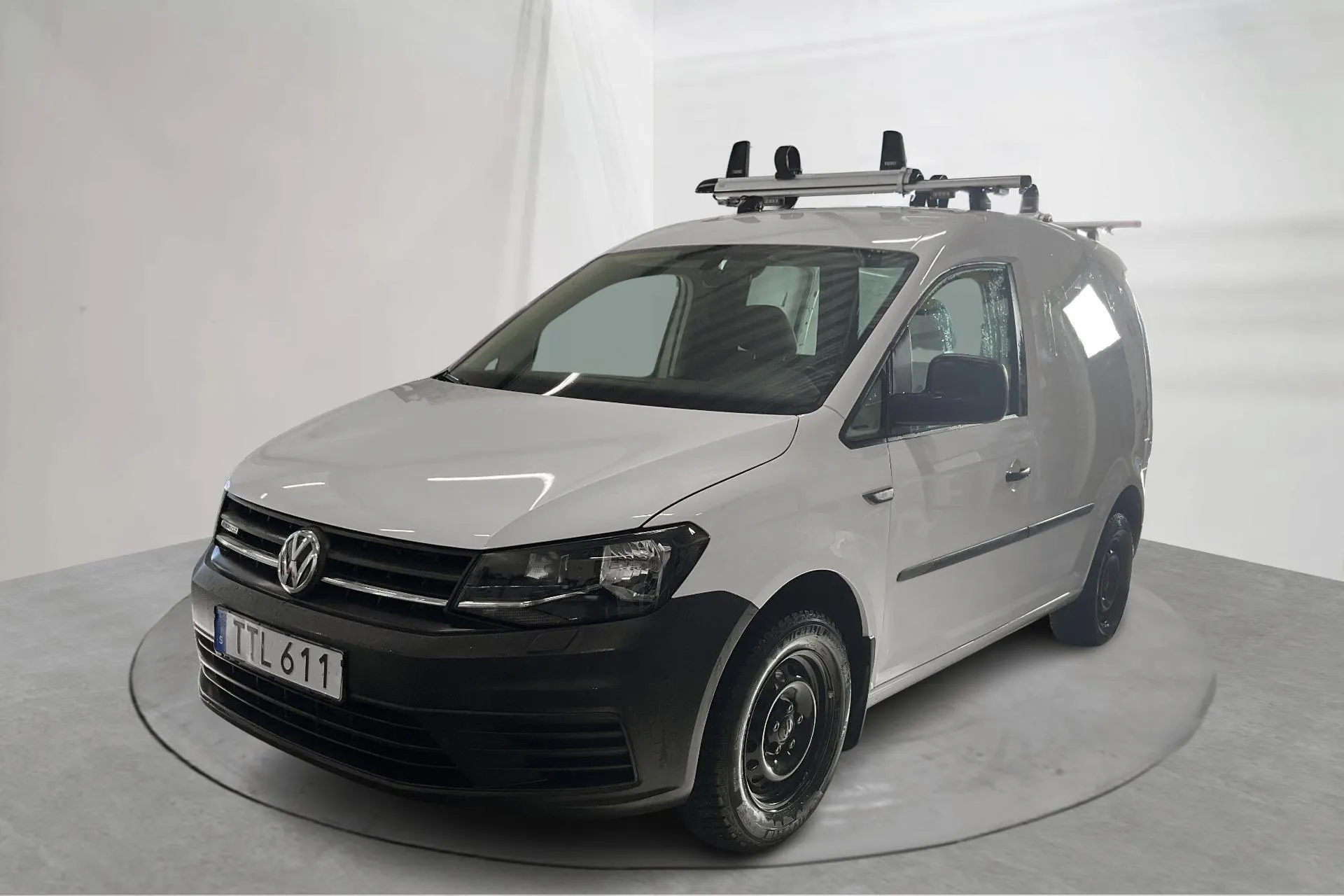 Presentationsfoto 1 av 14: VW Caddy 1.4 TGI Skåp (110hk) - 10 105 mil - Manuell - vit - 2016